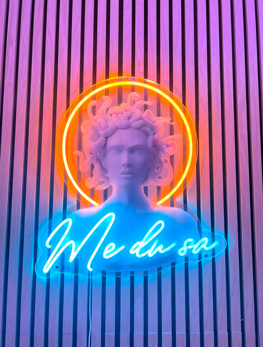 Enchanting Medusa Head Neon Sign - Mythical LED Art with Greek Mythology, Acrylic Masterpiece for Home, Party, and Business Ambi