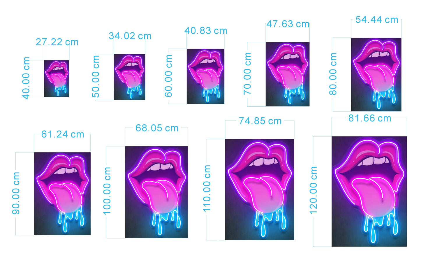 Lip Tongue Neon Sign (large)