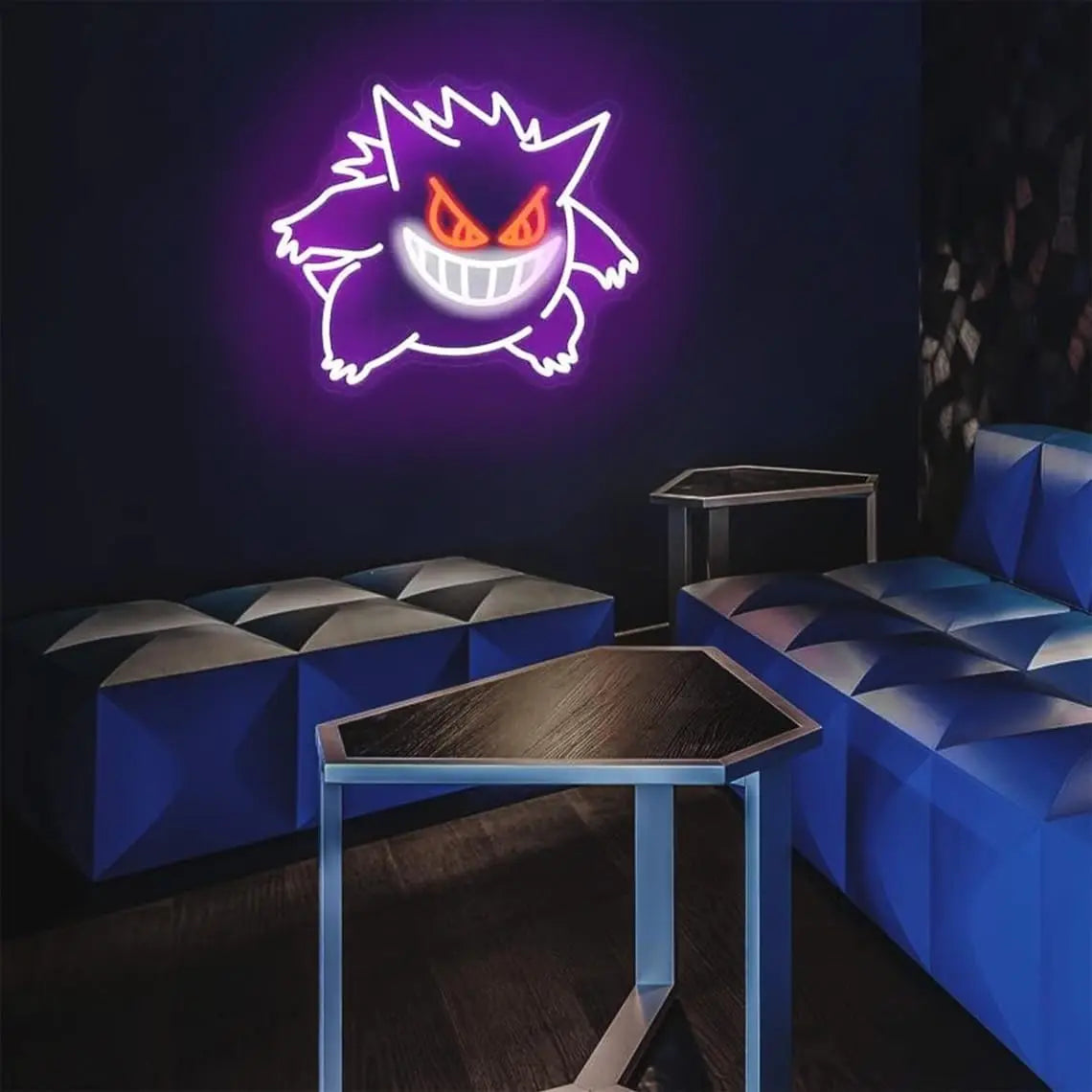 GENGAR Ghost LED Neon Signs for Games Room Bedroom Wall Decor.